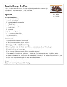Cookie Dough Truffle Recipe