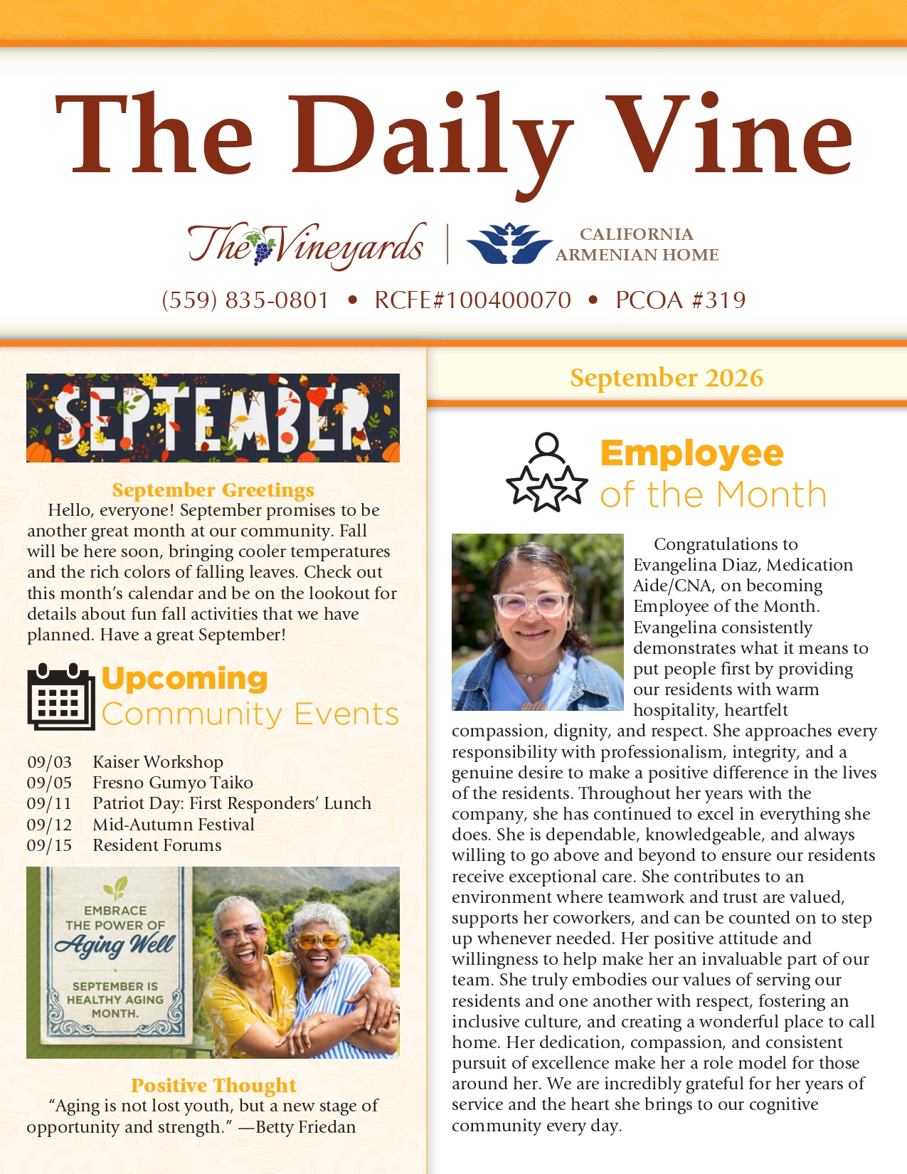 september newsletter